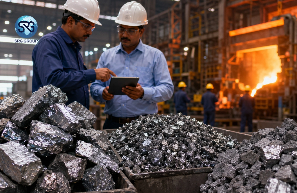 Indian Ferro Alloys Manufacturers Checking Quality During Production  